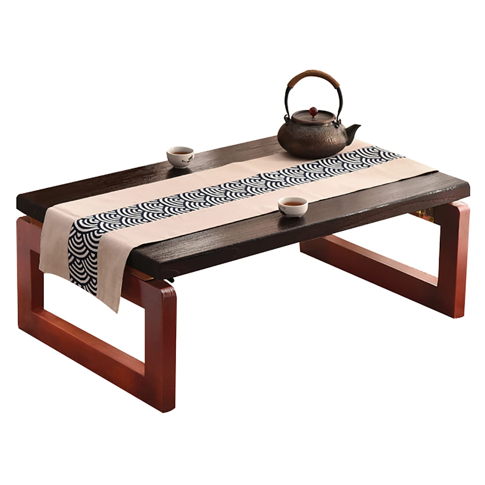 Foldable Solid Wood Coffee Table,Vintage Tea Table Low Table For
